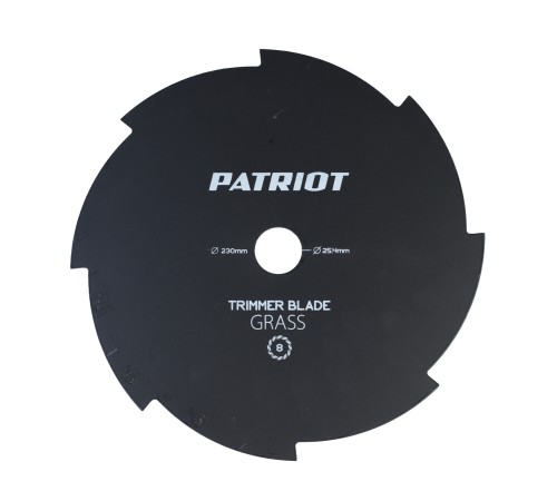 Нож PATRIOT TBS 8 для триммера (230х25.4 мм, 8 зубьев) Нож PATRIOT TBS 8 для триммера (230х25.4 мм, 8 зубьев)