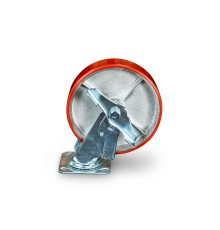 Колесо большегрузное поворотное SCpb 80 200 мм полиуретановое с тормозом (N) Колесо большегрузное поворотное SCpb 80 200 мм полиуретановое с тормозом (N)