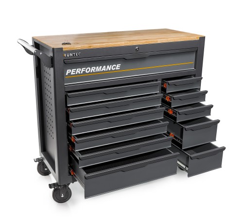 RUNTEC RT-HT273PR12 Тележка инструментальная 12 полочная Performance с комплектом инструмента, 273 предмета RUNTEC RT-HT273PR12 Тележка инструментальная 12 полочная Performance с комплектом инструмента, 273 предмета