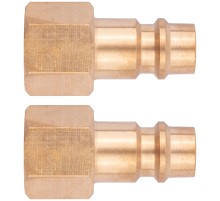 Адаптеры универсальные с внутренней резьбой 1/4", латунь, 2 шт. FIT IT Адаптеры универсальные с внутренней резьбой 1/4", латунь, 2 шт. FIT IT