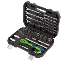 Набор инструментов 32 предмета, CrV, 1/2" Сибртех