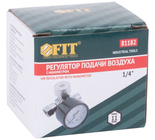 Регулятор подачи воздуха с манометром FIT IT Регулятор подачи воздуха с манометром FIT IT