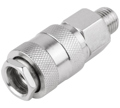 Адаптер быстросъемный с запорным клапаном с внешней резьбой 1/4" FIT IT
