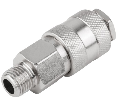 Адаптер быстросъемный с запорным клапаном с внешней резьбой 1/4" FIT IT