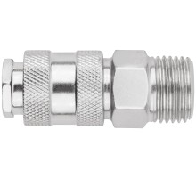 Адаптер быстросъемный с запорным клапаном с внешней резьбой 1/2" FIT IT