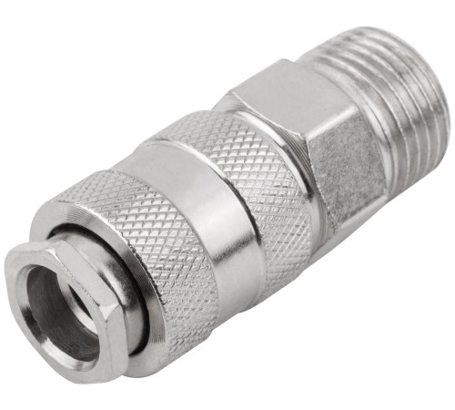 Адаптер быстросъемный с запорным клапаном с внешней резьбой 1/2" FIT IT Адаптер быстросъемный с запорным клапаном с внешней резьбой 1/2" FIT IT
