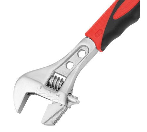 Ключ разводной, 200 мм, переставная губка, двухкомпонентная рукоятка Matrix