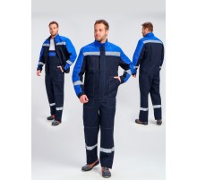 Костюм Бриготек-2 СОП (тк.Смесовая,260) п/к, т.синий/васильковый