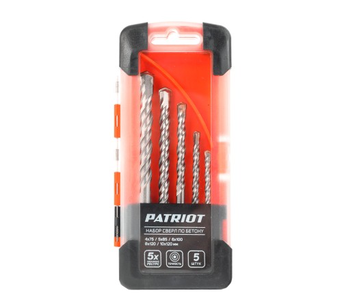 Набор сверл по бетону (4x75, 5x85, 6x100, 8x120, 10x120 мм)