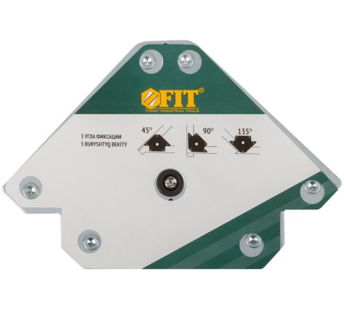 Угольник для сварки магнитный отключаемый, тип "стрелка", усилие до 34 кг FIT HQ