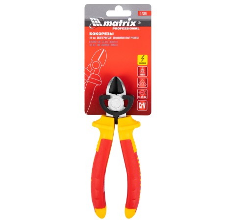 Бокорезы Insulated, 160 мм, двухкомпонентные рукоятки Matrix Professional Бокорезы Insulated, 160 мм, двухкомпонентные рукоятки Matrix Professional
