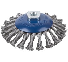 Щетка для УШМ, М14, тип "Тарелка", крученая проволока 0,5 мм, 125 мм, CUTOP Profi CUTOP