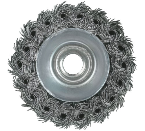 Щетка для УШМ, М14, тип "Чашка", крученая витая проволока 0,5 мм, 75 мм, блистер, CUTOP Profi CUTOP