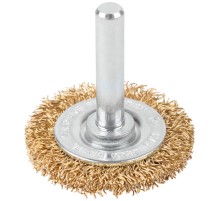 Щетка для дрели, тип "Плоская", латун. витая проволока 0,3 мм, 38 мм, блистер, CUTOP Profi CUTOP