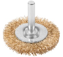 Щетка для дрели, тип "Плоская", латун. витая проволока 0,3 мм, 50 мм, блистер, CUTOP Profi CUTOP