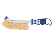 Щетка зачистная, латун. витая проволока 0,3 мм, пластиковая ручка, 250 мм, CUTOP Profi CUTOP