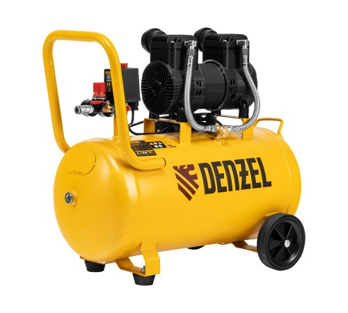 Компрессор безмасл. малошумный DLP-1500/50, 1,5 кВт,50 л, 2850 об/мин, 250 л/мин Denzel