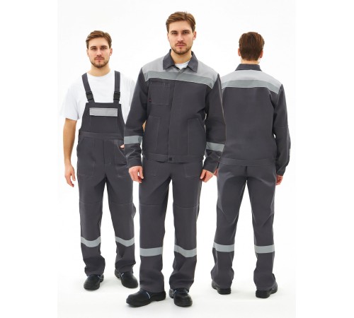 Костюм Липецк-2 СОП CH (тк.Смесовая,280) п/к, т.серый/св.серый