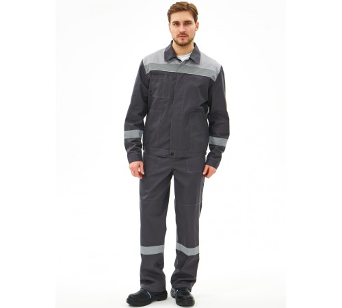 Костюм Липецк-2 СОП CH (тк.Смесовая,280) п/к, т.серый/св.серый