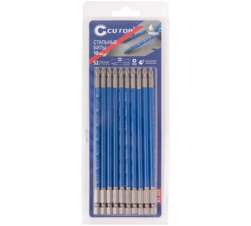 Биты стальные, 10 шт., CUTOP Profi, PH2, 150 мм CUTOP Биты стальные, 10 шт., CUTOP Profi, PH2, 150 мм CUTOP