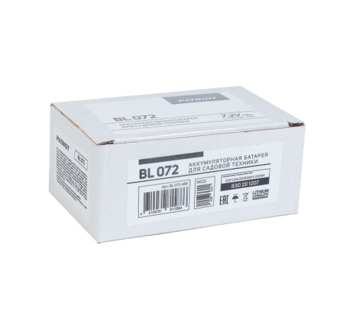 Батарея аккумуляторная PATRIOT BL 072 (7.2 В) Батарея аккумуляторная PATRIOT BL 072 (7.2 В)