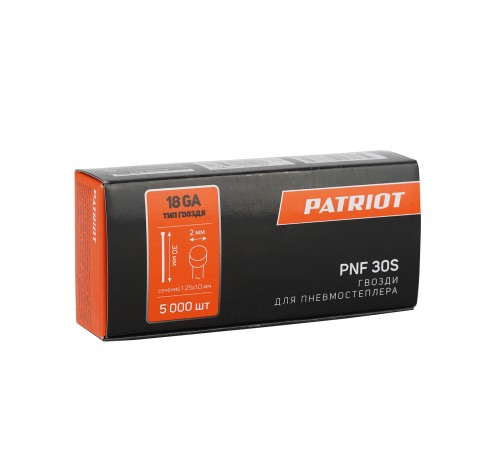 Гвозди PATRIOT PNF 30 S для пневмостеплера ANG 210 R Гвозди PATRIOT PNF 30 S для пневмостеплера ANG 210 R