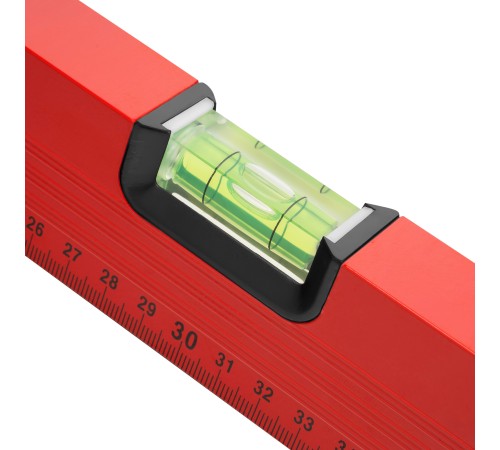 Уровень алюминиевый, 600 мм, 3 глазка, красный, линейка Matrix