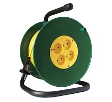 Удлинитель силовой на катушке, 4 гнезда, без заземления, "СОЮЗ" ПВС (2х2,5 мм) 4000 Вт, 20 м РОС