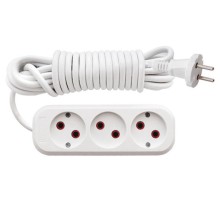 Удлинитель электрический бытовой без заземления "UNIVERSAL" 6 А, 1300 Вт, 3 гнезда, 3 м РОС