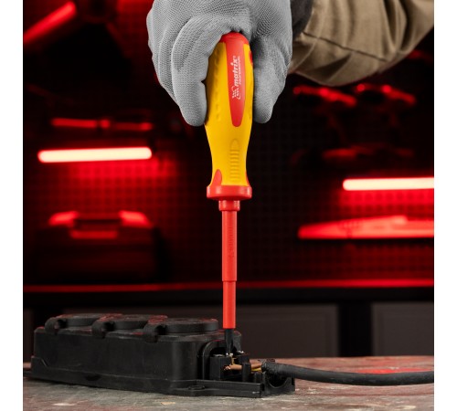 Отвертка Insulated, PH2 x 100 мм, CrMo, до 1000 В, двухкомпонентная рукоятка Matrix Professional