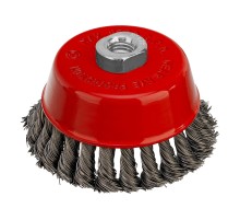 Щетка для УШМ, 100 мм, М14, "чашка", крученая проволока 0.5 мм Matrix