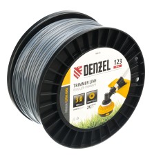 Леска для триммера двухкомпонентная круглая, 3,0мм х 123м, на DIN катушке EXTRA CORD Denzel