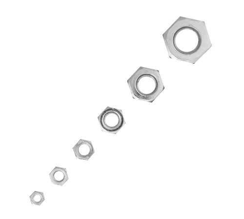 Набор гаек М3, М4, М5, М6, М8, М10, 600 предметов Сибртех