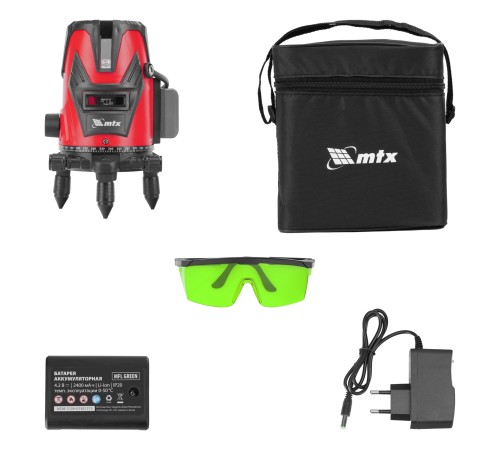 Лазерный уровень MFL GREEN, 30 м, зеленый луч, акк. Li 2400 mAh, сумка, резьба 5/8" MTX