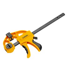 Струбцина F-образная, быстрозаж., 6"x 2 3/4", 150х70мм, пласт.корпус,фиксатор,двухк. рук-ка Denzel