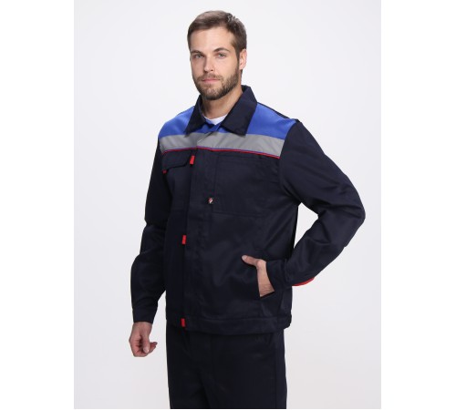 Костюм Фаворит-2 СОП (тк.Смесовая,210) п/к, т.синий/васильковый/красный