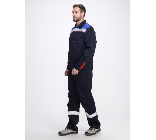 Костюм Фаворит-2 СОП (тк.Смесовая,210) п/к, т.синий/васильковый/красный