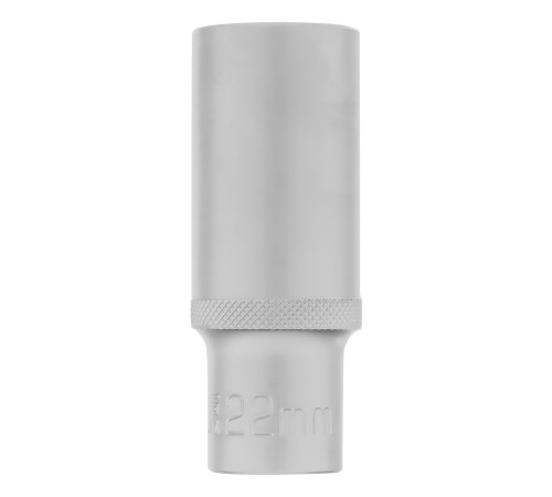 Головка торцевая удлиненная, 22 мм, шестигранная, CrV, под квадрат 1/2 Stels