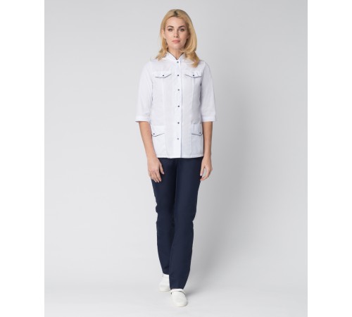 Костюм женский Орхидея (тк.ТиСи), белый/т.синий Костюм женский Орхидея (тк.ТиСи), белый/т.синий