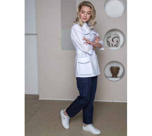 Костюм женский Орхидея (тк.ТиСи), белый/т.синий Костюм женский Орхидея (тк.ТиСи), белый/т.синий