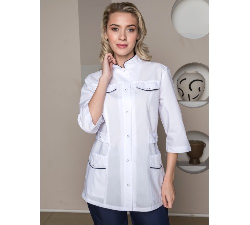 Костюм женский Орхидея (тк.ТиСи), белый/т.синий Костюм женский Орхидея (тк.ТиСи), белый/т.синий