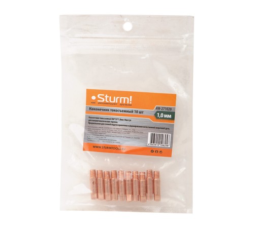 Наконечник токосъемный M6*25*1, 0мм, 10шт/уп Sturm!