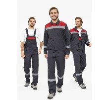 Костюм Легион Премиум-2 СОП (тк.Смесовая,240) п/к, т.серый/красный