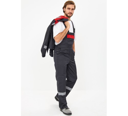 Костюм Легион Премиум-2 СОП (тк.Смесовая,240) п/к, т.серый/красный