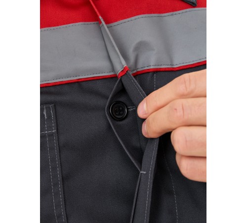 Костюм Легион Премиум-2 СОП (тк.Смесовая,240) п/к, т.серый/красный