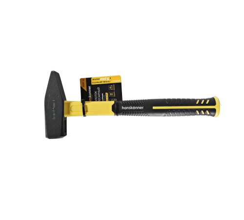 Молоток слесарный, кованый боек, 1000 г, фибергласовая рукоятка, Hanskonner
