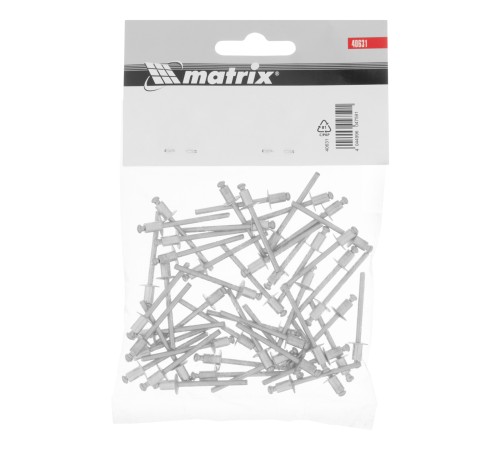 Заклепки, 4.0 х 6 мм, 50 шт. Matrix Заклепки, 4.0 х 6 мм, 50 шт. Matrix