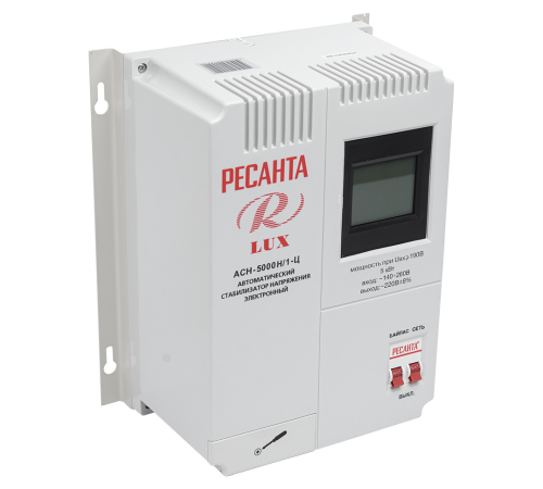 Стабилизатор напряжения серии LUX РЕСАНТА АСН-5000Н/1-Ц Стабилизатор напряжения серии LUX РЕСАНТА АСН-5000Н/1-Ц