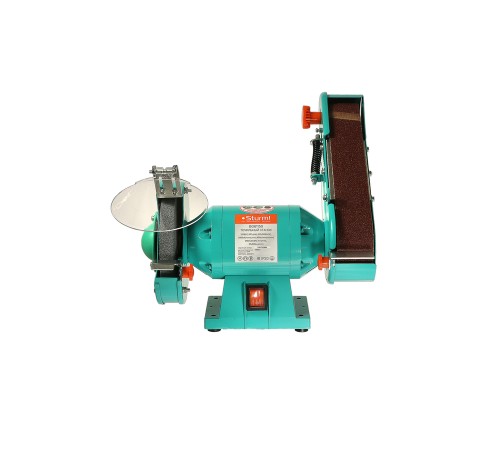 Станок точильный дисково-ленточный BG61150 Sturm!,350Вт,150 мм,50*686, подключение насадки для заточки сверл