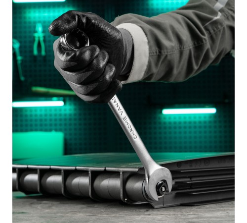 Ключ комбинированный, 25 мм, CrV, матовый хром Stels